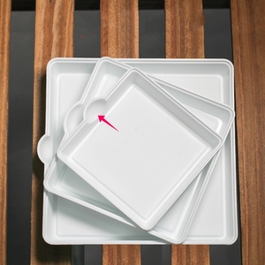 <span class=keywords><strong>Maceta</strong></span> Cuadrada de Plástico <span class=keywords><strong>Reciclado</strong></span> para Suculentas con Control de Raíz y Bandeja, Contenedor Transpirable Único - Product Image 6