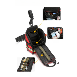 Sac de cyclisme multifonctionnel en tissu Oxford, étanche avec fermeture éclair, bandoulière, portable, trousse de premiers secours pour la jambe - Product Image 3