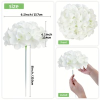 Handgemaakte Kunstzijde Hortensia Bloemen en Stengels - Moderne Duurzame Decoratie voor Huis & Bruiloft