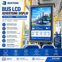 Écran LCD publicitaire pour véhicule avec affichage numérique HD pour bus, autocars, taxis, transport de passagers, informations aux passagers et promotion commerciale