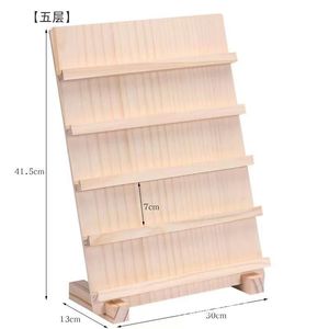 Solid Wood Multi Layer Jewelry Display Rack For Earrings Bracelets Studs Pine Material Display Board Storage Organizer - Product Image 4
