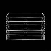 Boîte en acrylique transparente avec tiroirs, vitrine de présentation, boîte de rangement, organisateur de rangement en acrylique avec tiroirs