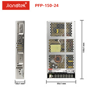 Alimentation électrique AC-DC JIANGTEK PFP-150-24 - Sortie 24V - Efficacité 88,5% - Utilisation en automatisation industrielle - Entrée 90-264VAC/120-370VDC