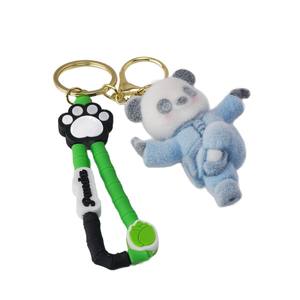 พวงกุญแจตุ๊กตาคองฟูแพนด้า 3 มิติ ขนฟู น่ารัก ของเล่นตุ๊กตาขนนุ่ม สไตล์จีน สำหรับตกแต่งรถยนต์และกระเป๋า - Product Image 5