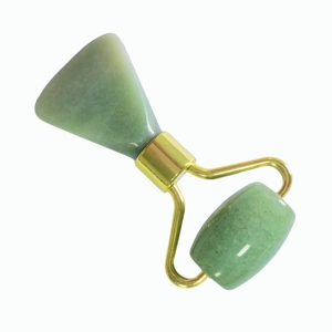 Rouleau Gua Sha 2-en-1 monobloc en Aventurine Verte Naturelle pour Massage Apaisant des Yeux et Soin du Visage Anti-rides, Fourniture d'Usine - Product Image 5
