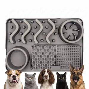 Ciotola in Silicone per Cani con Base a Ventosa, Tappetino Anti-ingozzamento e Antiscivolo per Cuccioli e Gatti, Lavabile in Lavastoviglie - Product Image 1