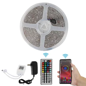 Set di strisce luminose RGB 5050 con WiFi12V impermeabile a nastro a LED con telecomando a 44 tasti e striscia luminosa Bluetooth RGB