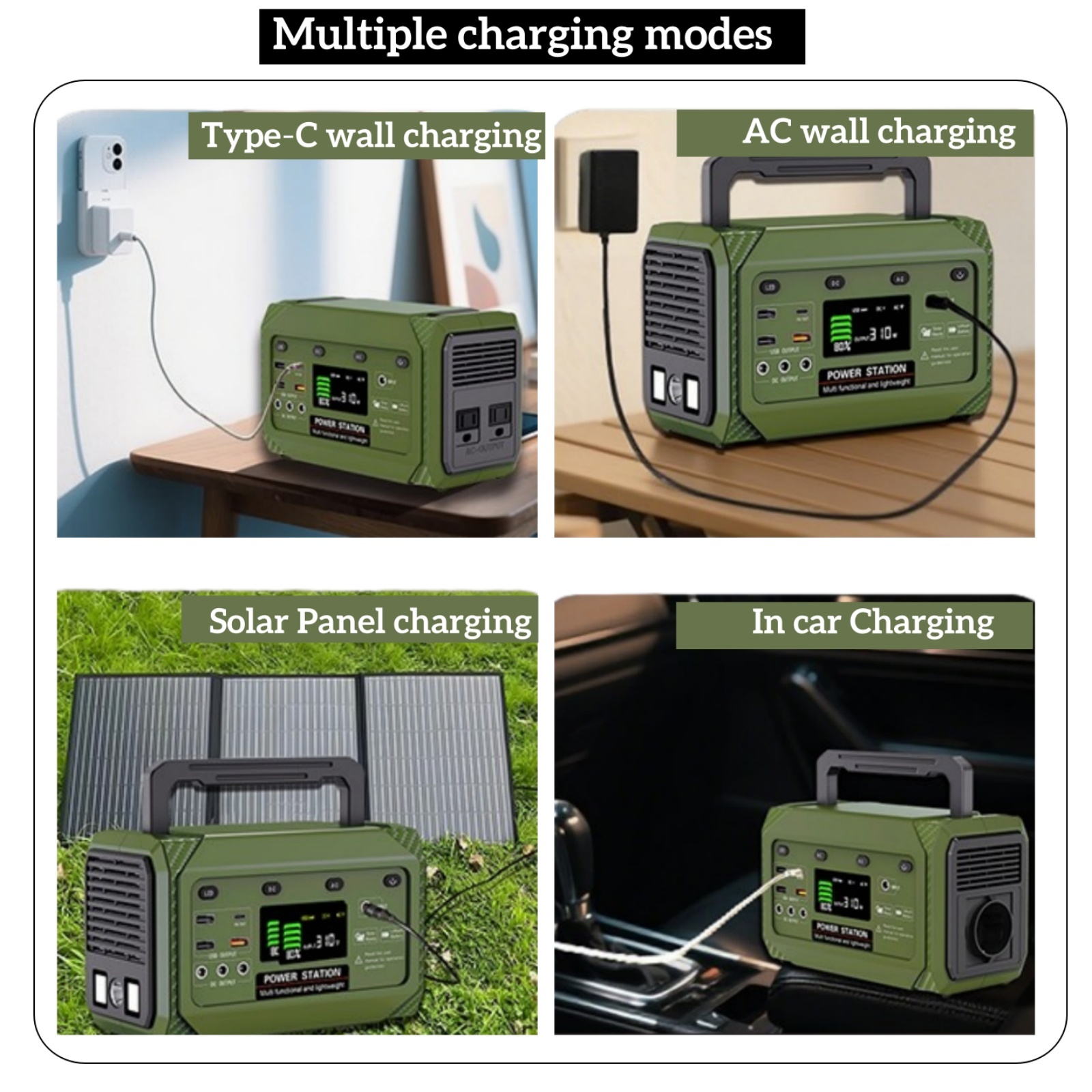 Portable Power Station - 300W Pure Sine Wave Solar Generator 270Wh 72800mAh Solar Panel Type C Emergency Factory Direct · image 3