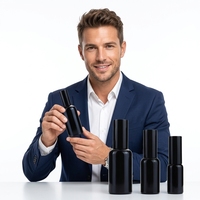 Flacon pulvérisateur en verre noir de 100 ml avec bouchon à vis et diffuseur à bâtonnets pour sérum de soin et huiles essentielles