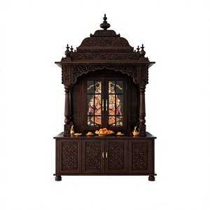 Indian Big Pooja <b>Mandir</b> at Factory Prices Hindu Temple Design for Home in Teak Wood Premium Quality Handmade Large Size Temple - Product Image 4