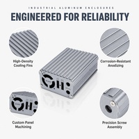 Boîtier électronique en aluminium anodisé sur mesure, extrudé, pour amplificateur de circuit imprimé, instrument, boîte de projet DIY, boîtier en aluminium