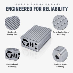Boîtier électronique en aluminium anodisé sur mesure, extrudé, pour amplificateur de circuit imprimé, instrument, boîte de projet DIY, boîtier en aluminium - Product Image 2