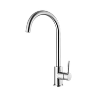 Robinet de cuisine monocommande en acier inoxydable 304, à eau chaude et froide, pour usage hôtelier moderne, vente en gros d'usine