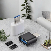 Mini Adaptador USB Tipo C AC 2.0 OTG, Conector de Datos para Dispositivos Pro Mini 6/Pro Air C, Compatible con Teléfonos Móviles y PC ABS