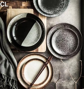 Ensemble de dîner de haute qualité de style <span class=keywords><strong>japonais</strong></span>, bol en céramique rétro créatif, assiette à vaisselle émaillée design - Product Image 6