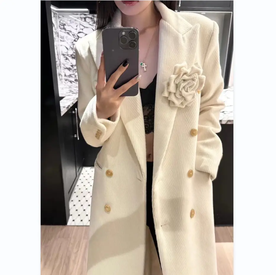 A8434 Autumn and winter new style women's long coat elegant causal outfit women clothes