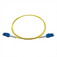 Cordon de brassage fibre optique COMTON Uniboot LC vers LC Monomode G.657A1 9µm Jaune LSZH/PVC avec gaine Push-Pull Certifié ROHS 1m