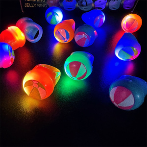 HAPU Factory TPR Material Toy <b>Round</b> Hot Air <b>Balloon</b> Ring with LED Lights Party Finger Toy High Quality Gift - Product Image 2