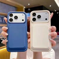 Étui de téléphone 2-en-1 en cuir PU tendance avec support magnétique et porte-cartes pour iPhone 14 15 16 17 Pro