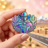 Promotion : Épingles en métal irisé, badges, épingles en émail arc-en-ciel, plaques de cowboy, personnages de dessins animés tendance, personnalisables avec LOGO, vente en gros