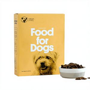 Pasta de Papel Kraft Reciclável Personalizada para Guloseimas de Cães |   Embalagem Ecológica para Petiscos de Animais de Estimação com Relevo e Laminação Fosca - Product Image 1