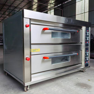 Four à pizza à gaz commercial à 2 étages et 6 plateaux, <span class=keywords><strong>prix</strong></span> des fours de boulangerie, four à vapeur en <span class=keywords><strong>pierre</strong></span>, équipement de cuisson - Product Image 3