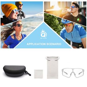 Newest Fashion Clear Transparent PC Lens Grey Sports Bike Sun Glasses <b>Men</b> Polarized Photochromic Cycling Sunglasses Full Rim - Product Image 5