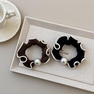 Coleteros para el Cabello con Diseño <span class=keywords><strong>de</strong></span> Perlas Artificiales, Banda Elástica <span class=keywords><strong>de</strong></span> Alta Elasticidad, Color Sólido, Decoración para el Cabello <span class=keywords><strong>de</strong></span> Niñas - Product Image 2