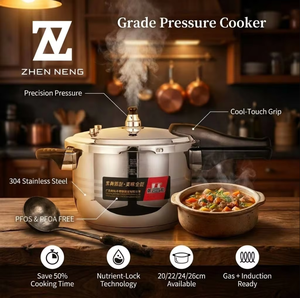 Olla a Presión de Acero Inoxidable 304 al por Mayor, 4L 5L 6L <span class=keywords><strong>7L</strong></span> 8L, 1.2mm de Grosor, 6 Niveles de Seguridad, CE LFGB, Directo de Fábrica - Product Image 1