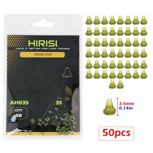 50 Piezas Hirisi, Cuentas de Goma Suave, Topes para Anzuelos de Pesca de Carpa, Accesorios de Pesca para Agua Dulce, Aparejos de Pesca de Lago AH035 - Product Image 6
