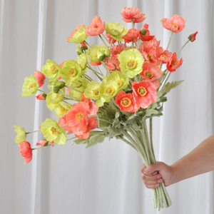 Amapola Artificial de Simulación para Decoración del Hogar, Sala de Estar, Arreglos Florales para Bodas, Fotografía de Paisajes, Amapola Artificial al por Mayor - Product Image 3