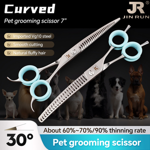 <span class=keywords><strong>2025</strong></span> <span class=keywords><strong>New</strong></span> Jp VG10 Pet Chải Chuốt Kéo 7 Inch Cong Chải Chuốt Kéo Pet Chuyên Nghiệp Con Chó Kéo Cho Chải Chuốt Pet Kéo - Product Image 3