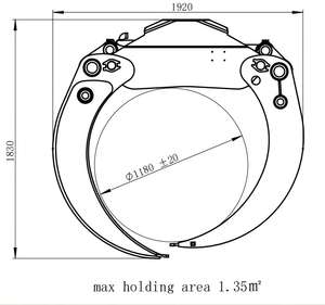 Forestry <b>Machinery</b> Material Handling Equipment 50ton 60 Ton 70ton 85 ton <b>Grab</b> Excavator For sawmill Rotating Grapple - Product Image 2