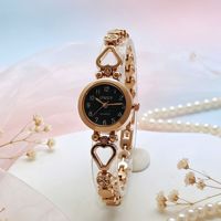 Montre-bracelet élégante pour femme JINSIY, style coréen, en acrylique, mouvement à quartz, écologique, luxe léger et tendance, en forme de cœur