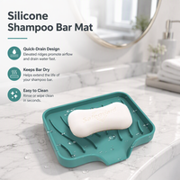 Support à Savon en Silicone Flexible Antidérapant avec Bec de Drainage pour Salle de Bain, Cuisine, Douche, Comptoir - Vente en Gros