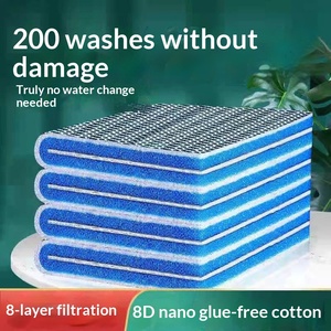 Groothandel Rechthoekige Visbakfilterkatoen 10D Lijmvrij Biochemisch Spons Super Waterzuivering Herbruikbaar Bulkbestelling - Product Image 1