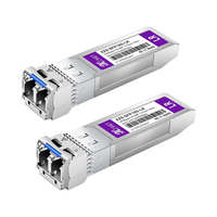 XZSNET 10GBASE-LR SFP Transceiver LC Module Fibre Monomode Lot de 2 FTTH Compatible LAN Filaire Ubiquiti Mikrotik Meraki 1 An