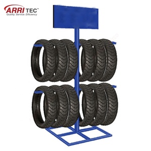 High Quality Powder Coated Tyre Stand Metal <b>Rolling</b> Tire Display Stand Tire Storage <b>Rack</b> - Product Image 6