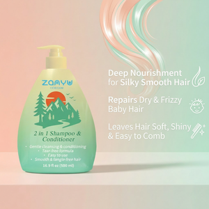 Champú y Acondicionador 2 en 1 de Marca Blanca, 500 ml, Champú <span class=keywords><strong>para</strong></span> Bebés Sin Lágrimas, Fórmula Suave <span class=keywords><strong>para</strong></span> <span class=keywords><strong>Cabello</strong></span> <span class=keywords><strong>Rizado</strong></span> y Graso, Limpieza Profunda de Uso Diario - Product Image 2