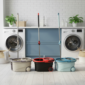 Ensemble serpillière rotative 360° personnalisable en gros pour le nettoyage domestique, serpillière magique torsadée en microfibre avec solution nettoyante - Product Image 1