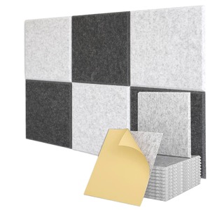 Suministro Transfronterizo, Juego de 12 Paneles Acústicos Absorbentes de Sonido, Paneles Decorativos Insonorizantes para Pared, Instalación con Pegamento para Estudio en Casa - Product Image 5