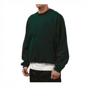 Factory Custom Fleece 100% Cotton Men's Sweatshirts Basics Style Oversized Crewneck Pullover Anti-Pilling Autumn Fashion 2026 - Product Image 4