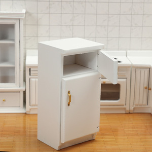 Hao Chang 2025 Nuevo Modelo de Muebles en Miniatura para Casa de Muñecas 1:12, Refrigerador Blanco, Escena de Cocina, Juguete de Casa de Juego, Estilo de Madera DIY, 14+ - Product Image 3