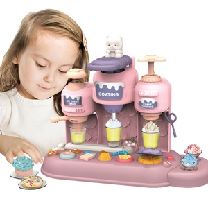 Machine à crème glacée en plastique rose personnalisée jouet enfants bricolage <span class=keywords><strong>Dessert</strong></span> ensemble de jeu avec modèle alimentaire pour les filles et les fans de pâte à <span class=keywords><strong>modeler</strong></span> Slime - Product Image 1