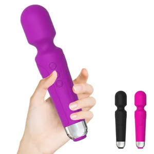 Meilleure vente Amazon Vibrateur AV électrique en silicone 20 vitesses Sex toy Porno japonais Baguette de massage étanche Vibrateur