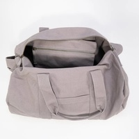 Sac de voyage personnalisé pour hommes et femmes, sac de nuit de luxe pour hommes et femmes, sac de sport gris nuage en toile de 14oz