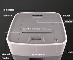 Trituradora de papel de 11 galones con alimentación automática de nivel de seguridad, capacidad de 300 hojas, trituradora de documentos de corte cruzado para oficina en casa para tarjetas - Product Image 4