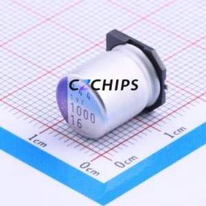 Condensador Sólido SMD 16SVF1000M, D10xL12.6mm (Capacitancia: 1000uF) (Precisión: 20%) (Voltaje Nominal: 16V) - Product Image 1