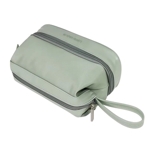 Neceser de Viaje de Piel Sintética PU de Gran Capacidad, Estilo Vintage de Lujo, Ecológico, Color Verde Senrong, con Cierre de Cremallera - Product Image 4