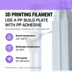 Filamento 3D PP de 1 kg, Resistente a Ácidos y Álcalis, Anticorrosión, Resistente al Desgaste, Flexible, Resistente a la Flexión, en Bobina - Product Image 3